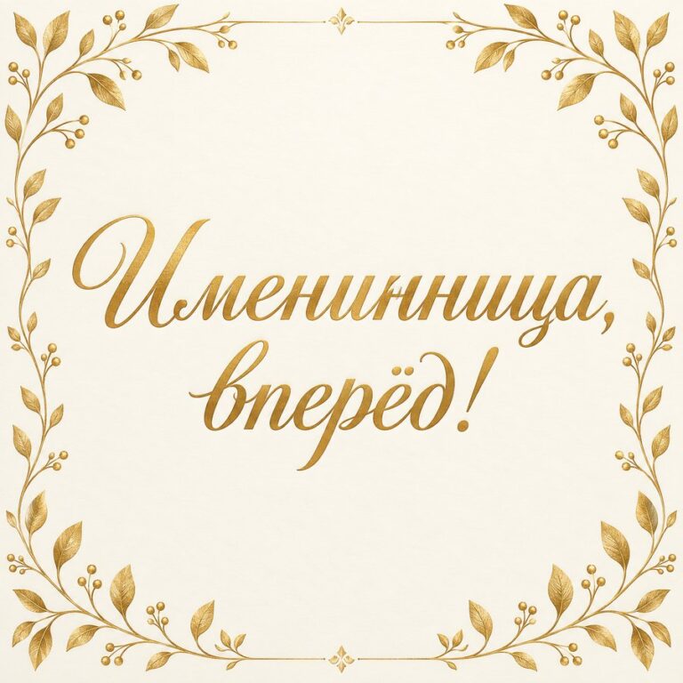 Именинница, вперёд! - открытка с поздравлением подруге