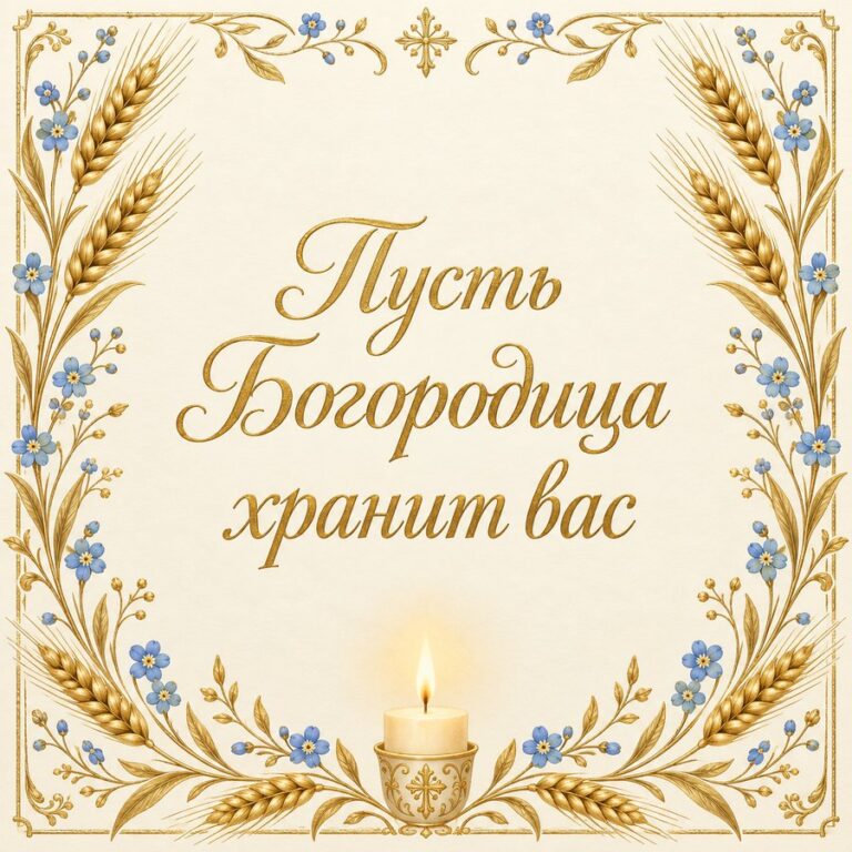 Пусть Богородица хранит вас - открытка с поздравлением с Покровом