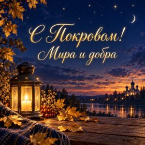 С Покровом! Мира и добра - открытка с поздравлением с Покровом