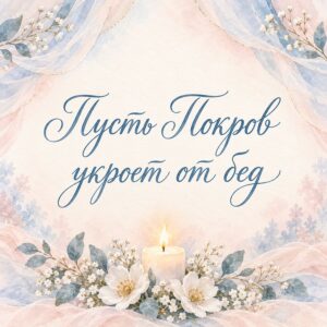 Пусть Покров укроет от бед - открытка с поздравлением с Покровом