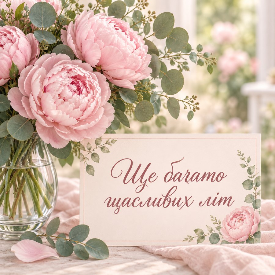 Ще багато щасливих літ - листівка з привітанням з річницею весілля
