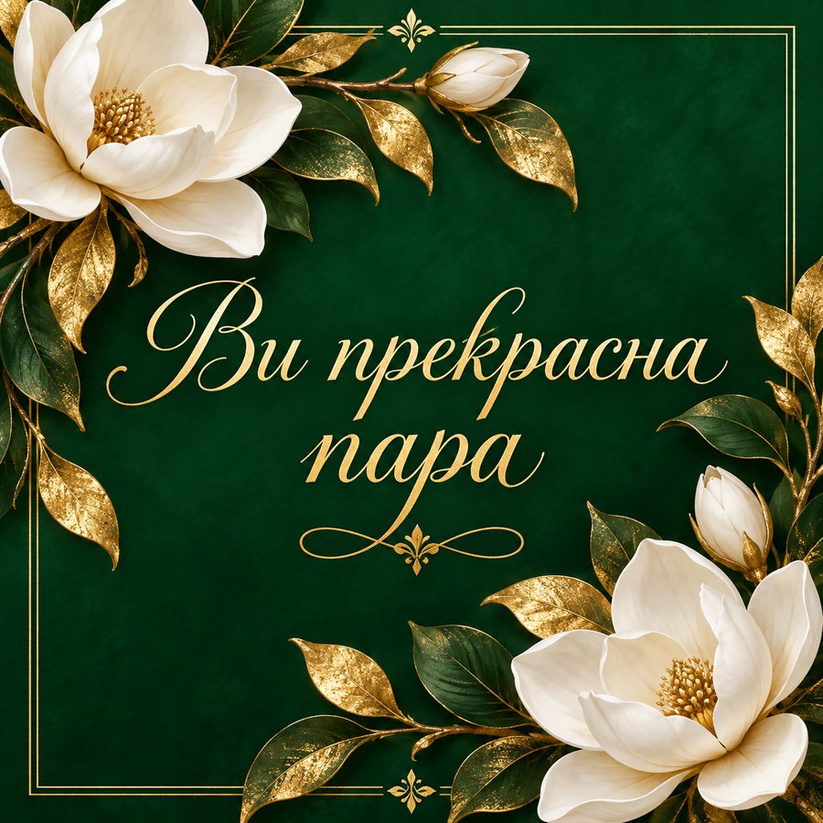 Ви прекрасна пара - листівка з привітанням з річницею весілля