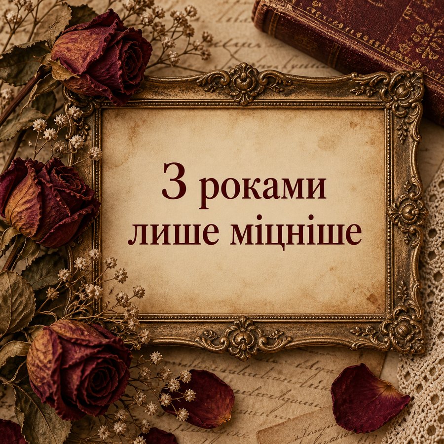 З роками лише міцніше - листівка з привітанням з річницею весілля