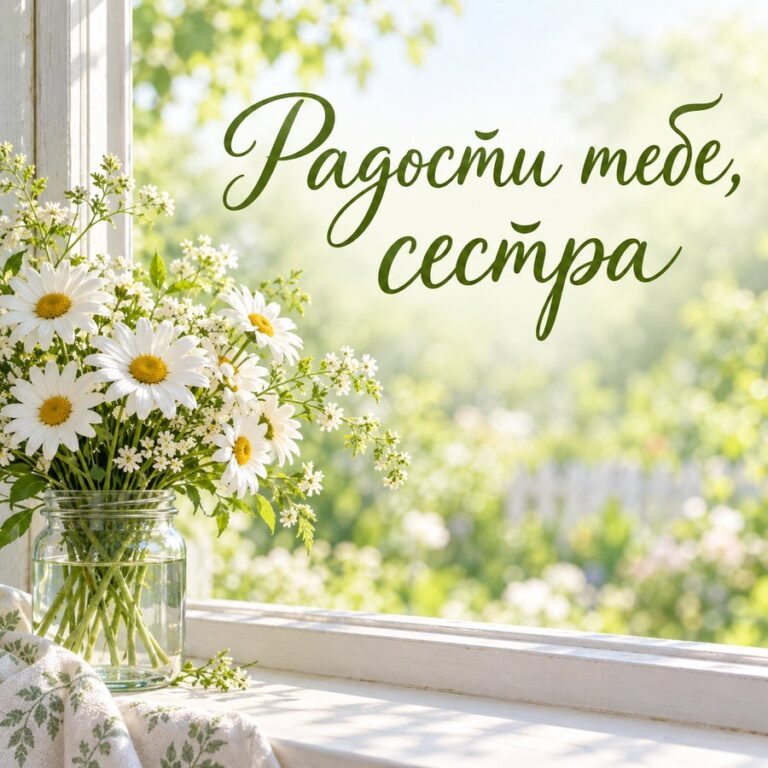 Радости тебе, сестра - открытка с поздравлением сестре