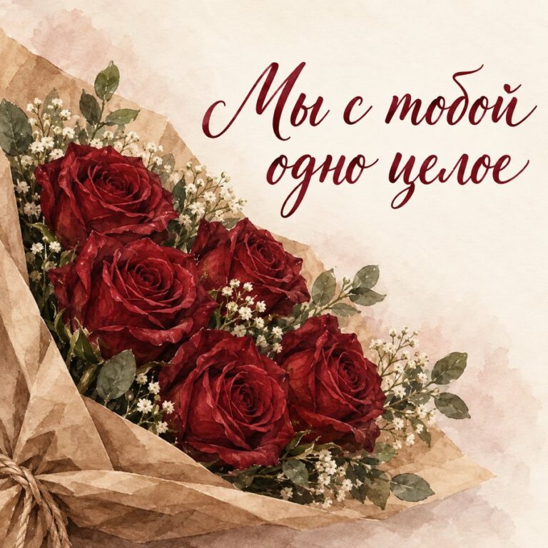 Мы с тобой одно целое - открытка с поздравлением сестре