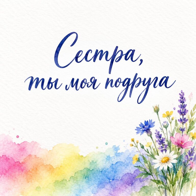 Сестра, ты моя подруга - открытка с поздравлением сестре