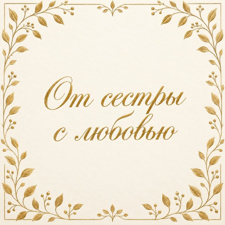 От сестры с любовью - открытка с поздравлением сестре