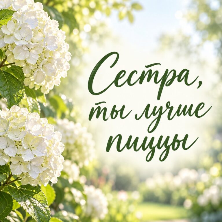 Сестра, ты лучше пиццы - открытка с поздравлением сестре