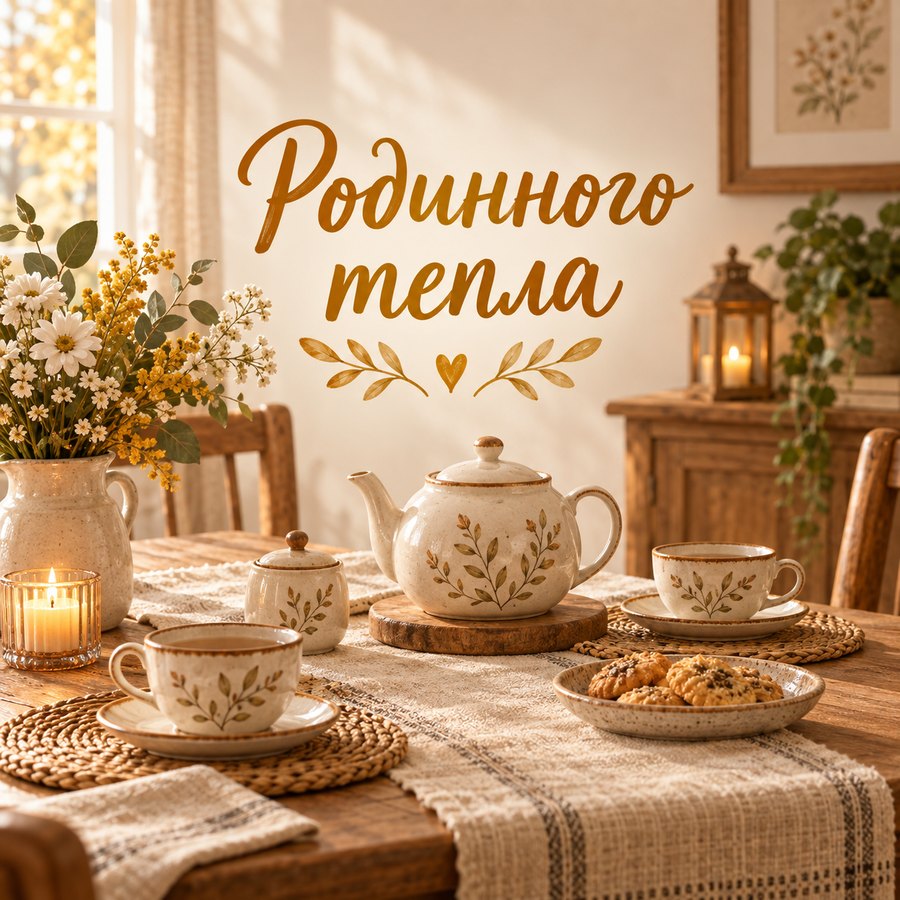 Родинного тепла - листівка з привітанням свасі