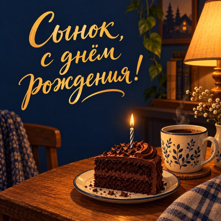 Сынок, с днём рождения! - открытка с поздравлением взрослому сыну