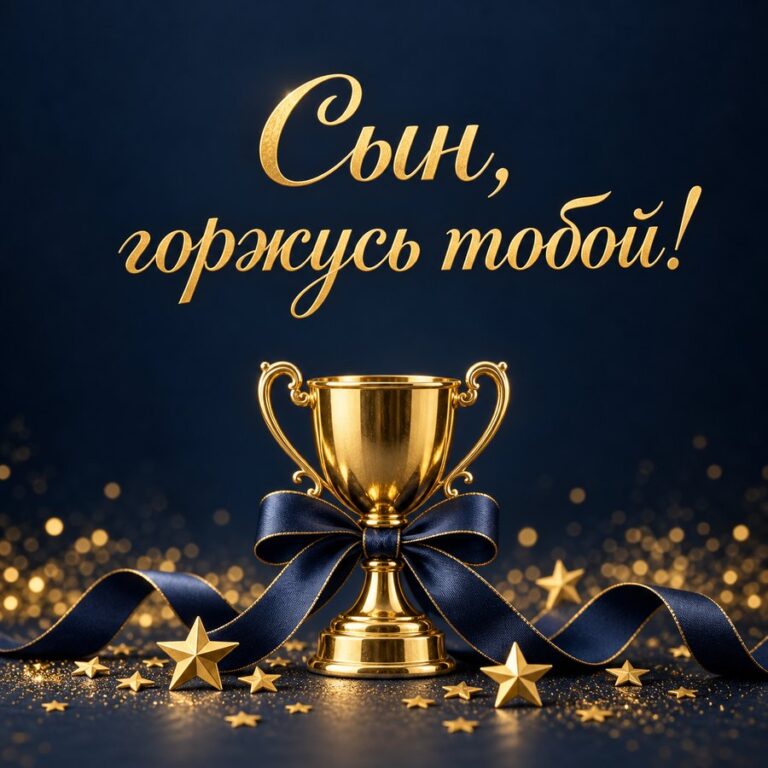 Сын, горжусь тобой! - открытка с поздравлением взрослому сыну