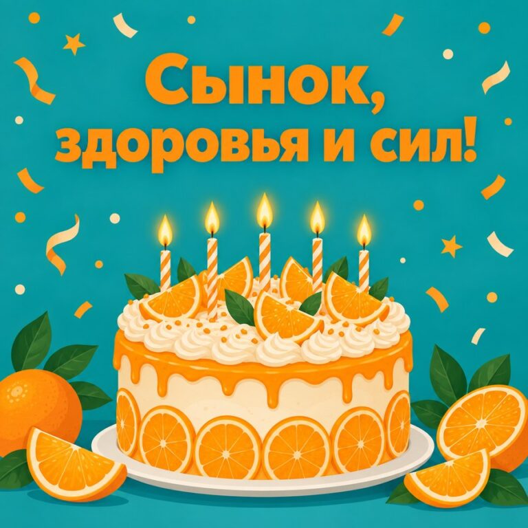Сынок, здоровья и сил! - открытка с поздравлением взрослому сыну
