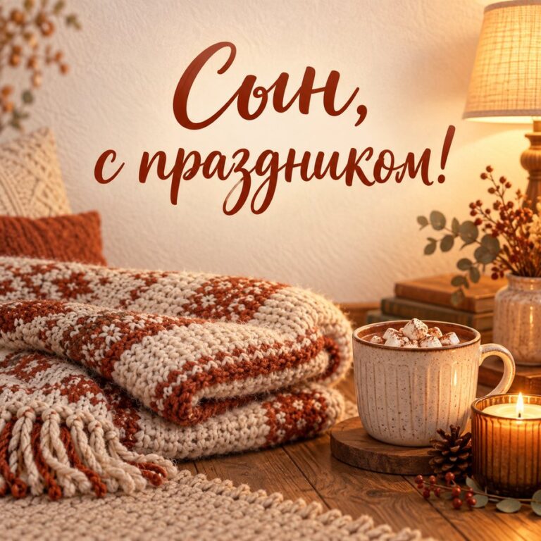 Сын, с праздником! - открытка с поздравлением взрослому сыну