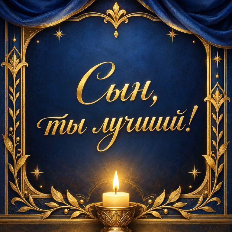 Сын, ты лучший! - открытка с поздравлением взрослому сыну