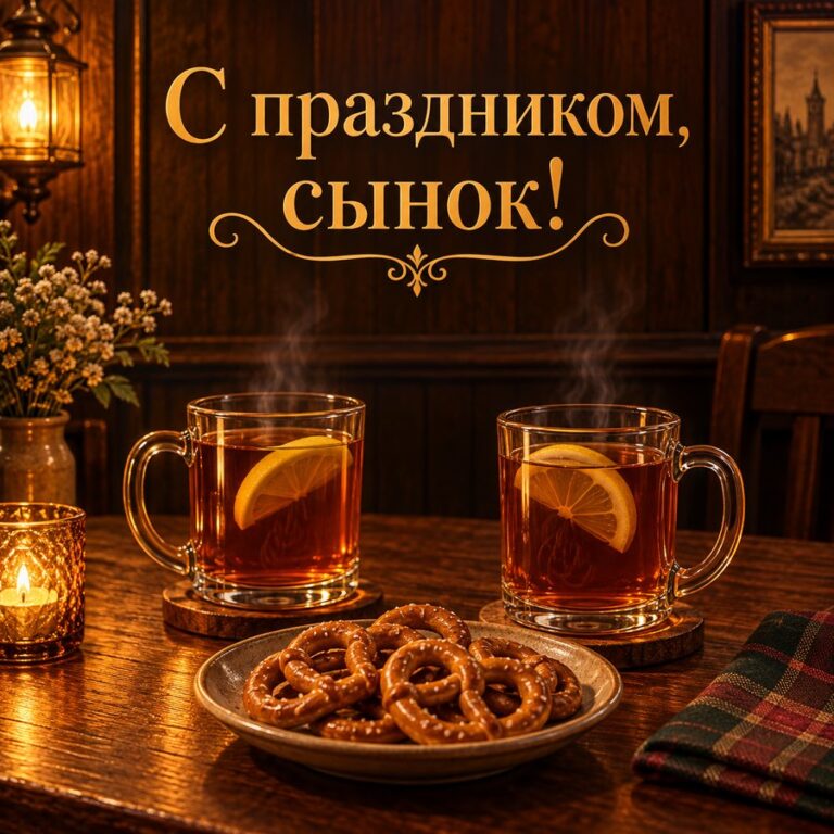 С праздником, сынок! - открытка с поздравлением взрослому сыну