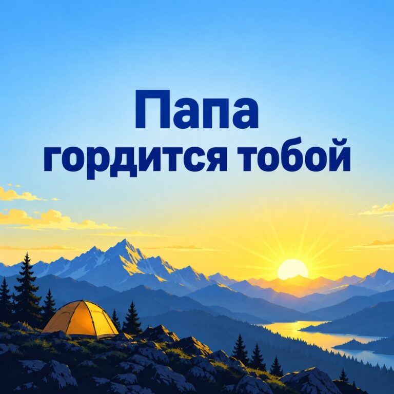 Папа гордится тобой - открытка с поздравлением взрослому сыну