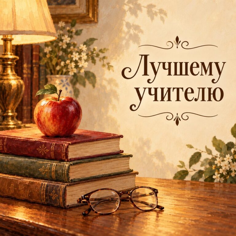 Лучшему учителю - открытка с поздравлением с Днём учителя