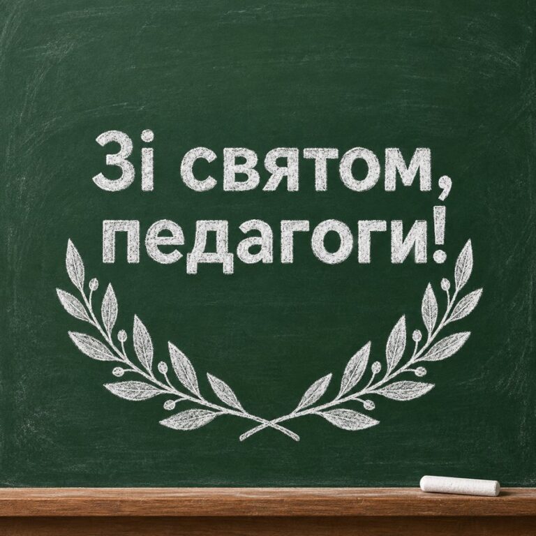 Зі святом, педагоги! - листівка з привітанням з Днем вчителя колегам