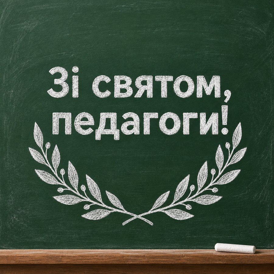 Зі святом, педагоги! - листівка з привітанням з Днем вчителя колегам