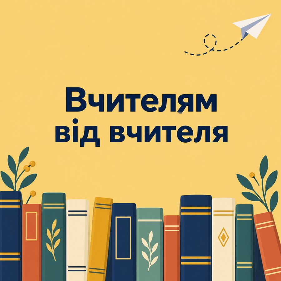 Вчителям від вчителя - листівка з привітанням з Днем вчителя колегам