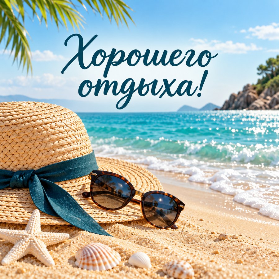 Хорошего отдыха! - открытка с поздравлением хороших выходных