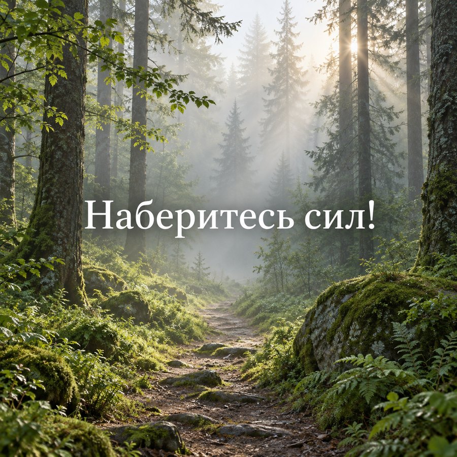 Наберитесь сил! - открытка с поздравлением хороших выходных