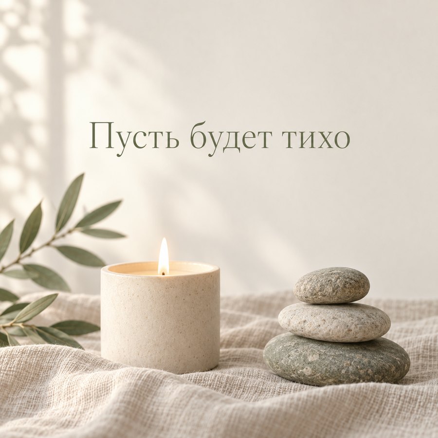 Пусть будет тихо - открытка с поздравлением хороших выходных