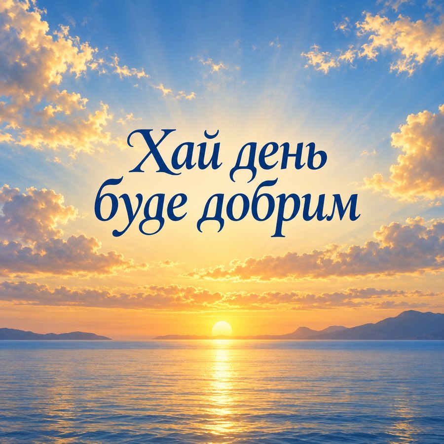 Хай день буде добрим - листівка з привітанням гарних вихідних