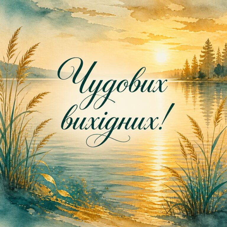 Чудових вихідних! - листівка з привітанням гарних вихідних