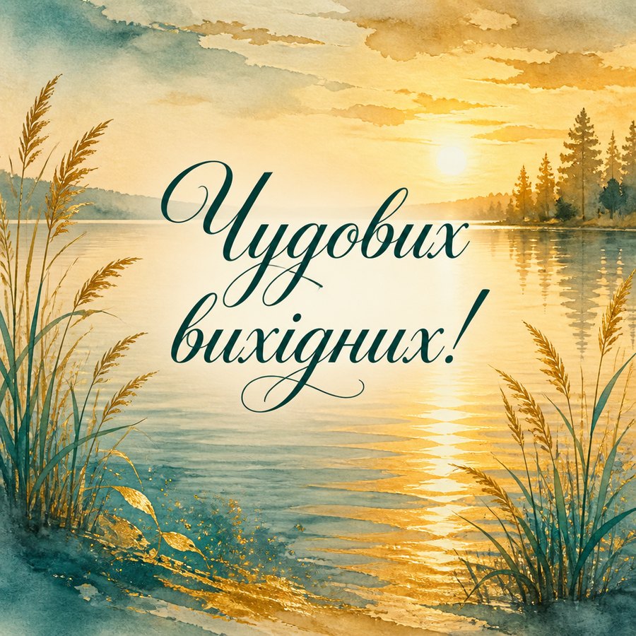 Чудових вихідних! - листівка з привітанням гарних вихідних