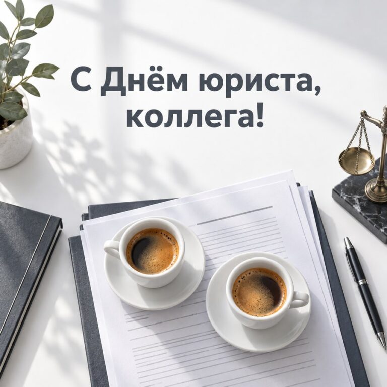 С Днём юриста, коллега! - открытка с поздравлением с Днём юриста