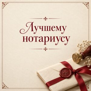 Лучшему нотариусу - открытка с поздравлением с Днём юриста