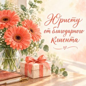 Юристу от благодарного клиента - открытка с поздравлением с Днём юриста