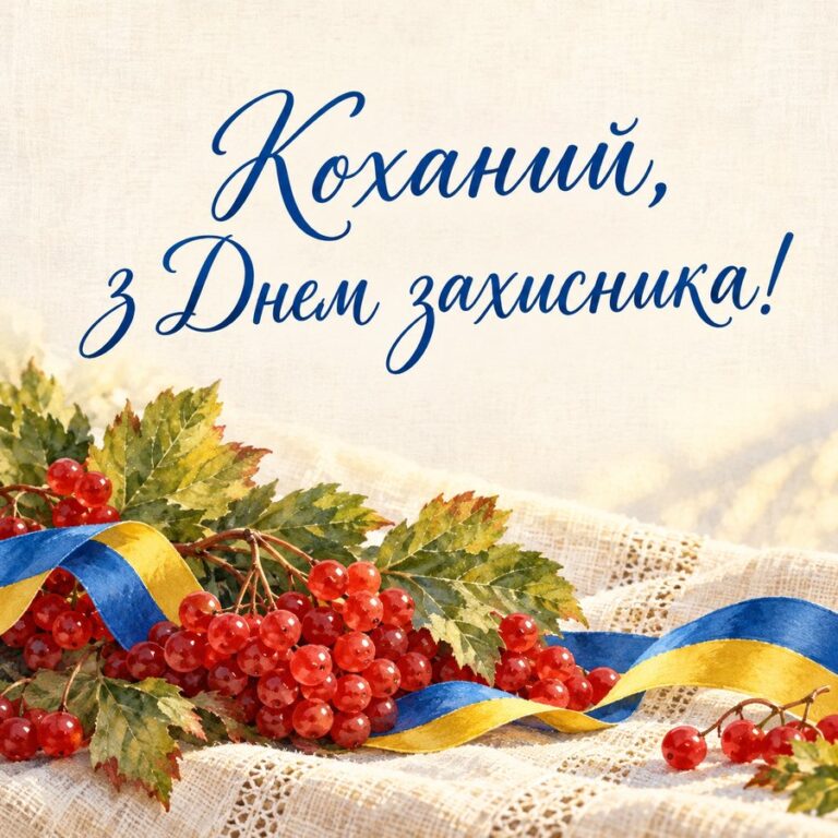 Коханий, з Днем захисника! - листівка з привітанням з Днем захисника