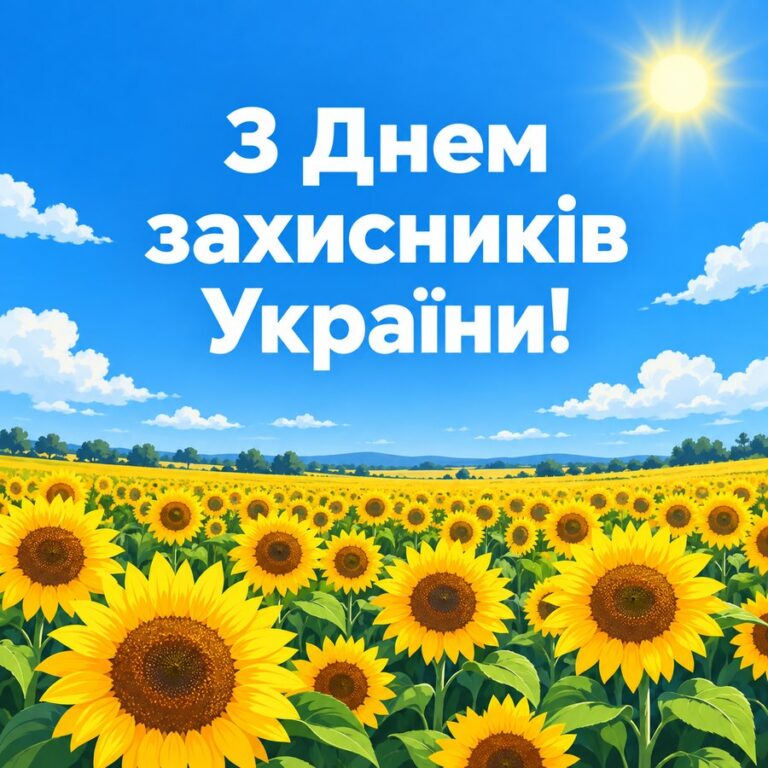 З Днем захисників України! - листівка з привітанням з Днем захисника