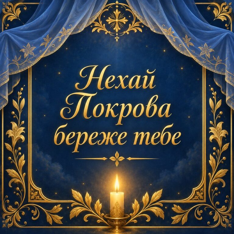 Нехай Покрова береже тебе - листівка з привітанням з Днем захисника