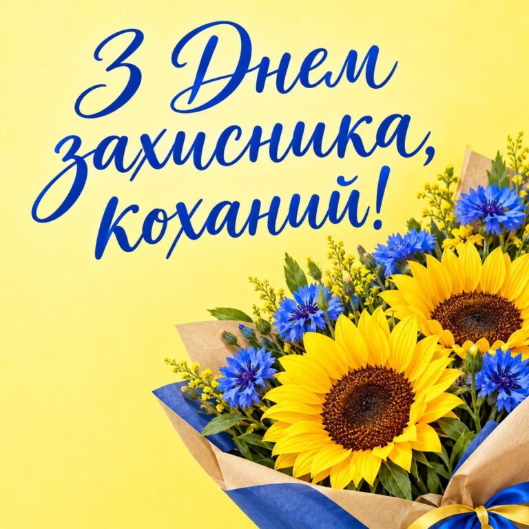 З Днем захисника, коханий! - листівка з привітанням з Днем захисника