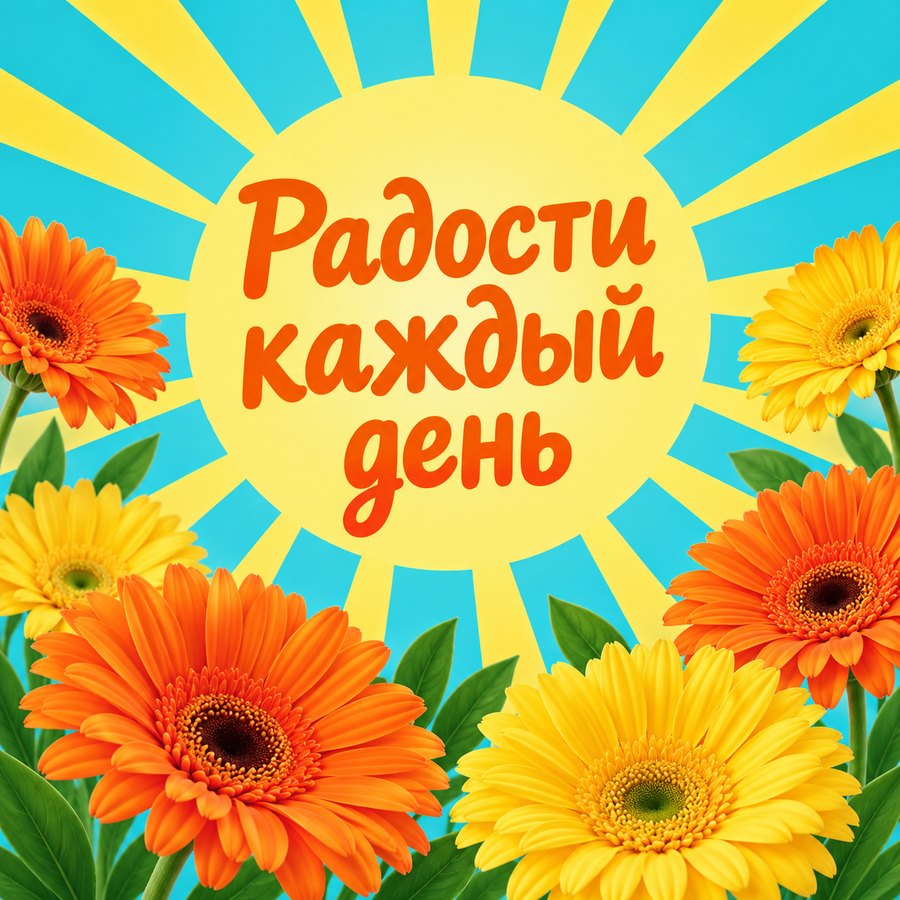 Радости каждый день - открытка с поздравлением женщине