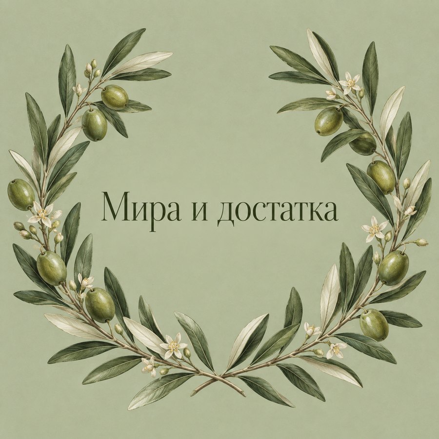 Мира и достатка - открытка с поздравлением женщине