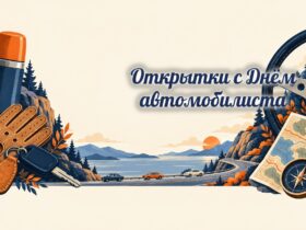 Открытки с Днём автомобилиста: ключ, руль и карта