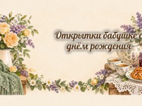 Открытки бабушке: розы, чайник и пироги