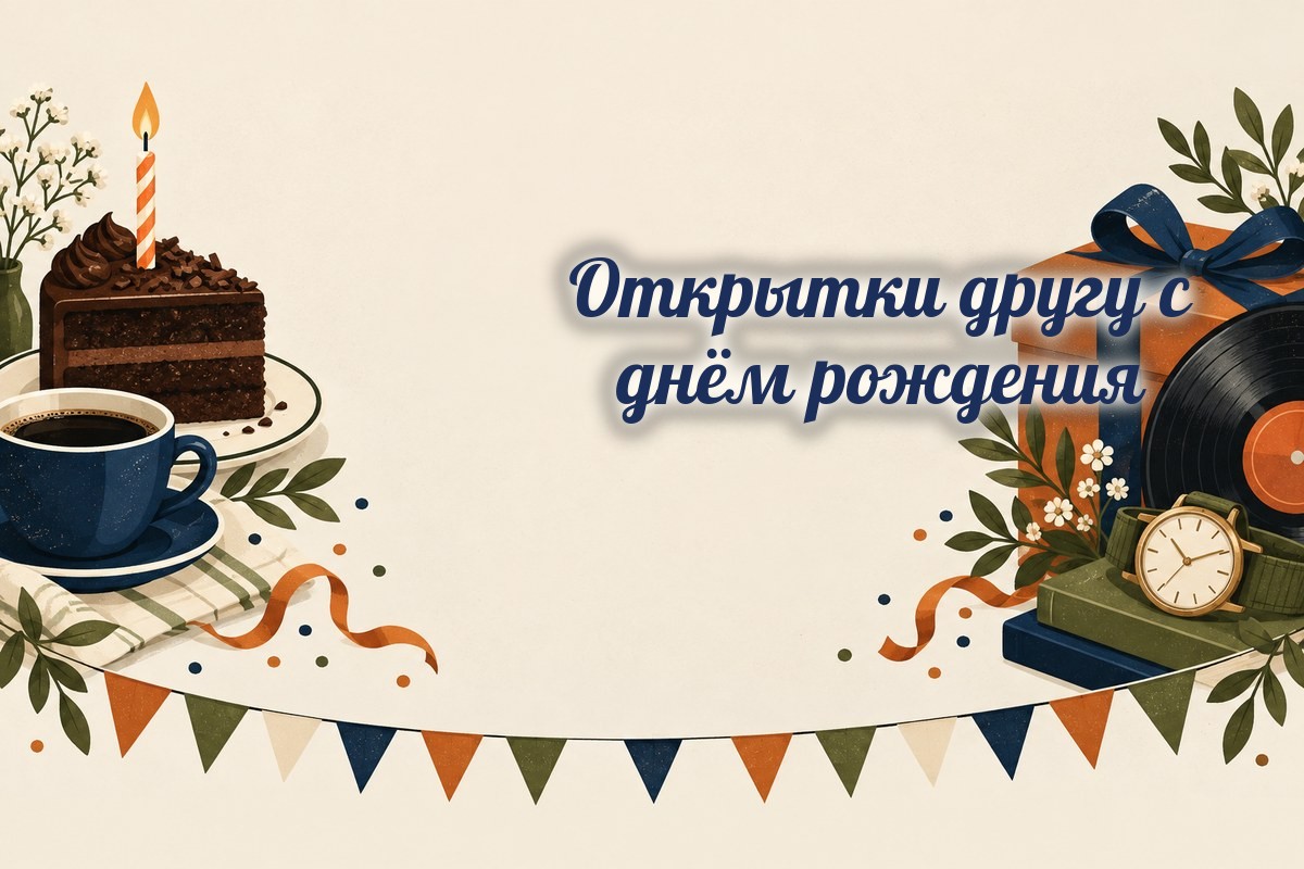 Открытки другу с днём рождения