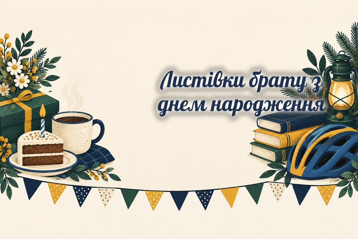 Листівки брату: кава, торт, шолом, книги і ліхтар
