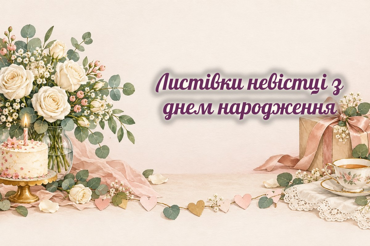 Листівки невістці: білі троянди, торт, чашка і мереживо
