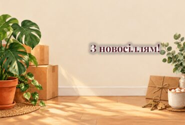 Конверт, ключі від дому, кімнатна рослина і чашка какао
