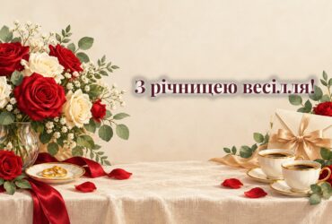 Конверт зі стрічкою, обручки, троянди і дві чашки кави