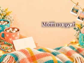 Дві чашки какао, листівка, браслети дружби і фото на шнурку