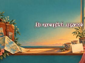 Валіза, мапа, листівка і дві чашки чаю на підвіконні