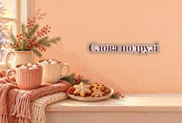 Дві чашки какао, печиво і пледи на підвіконні