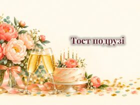 Келихи, торт зі свічками і квіти на святковому столі